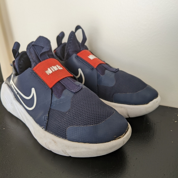 Nike Kids Size 13.5C (Little Kids) Navy Blue Flex Running Shoes - Picture 2 of 13